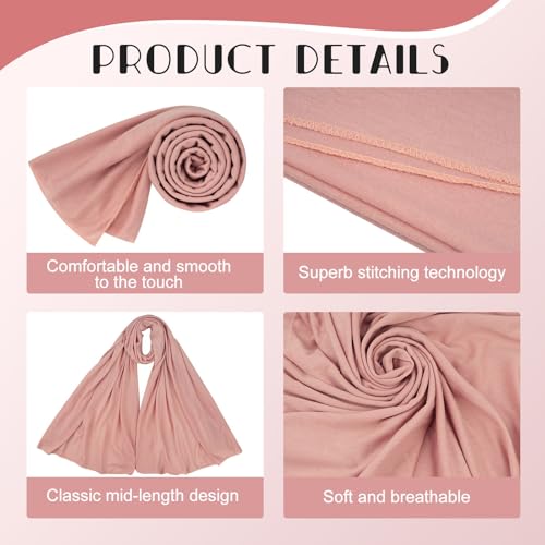 Hijab Scarves for Women 6 Pack,Jersey Hijab for Women Soft Long Scarf Shawl Lightweight Muslim hijab scarf for women4