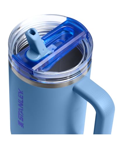 Image of STANLEY Quencher ProTour Flip Straw Tumbler with Leakproof Lid 40 oz | Built-In Straw & Handle | Cupholder Compatible for Travel | Insulated Stainless Steel Cup | BPA-Free | Blue Sky