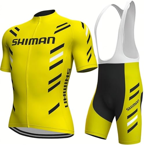assocauicy Maillot Cyclisme Homme Tenue Complète Respirant avec Coussinet 63D Gel Séchage Rapide pour Vélo Route/VTT
