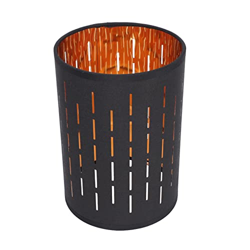 Metall Lampenschirm Schwarz | Hohles Design Für E27 Fassung | Vintage Tischlampe Schirm