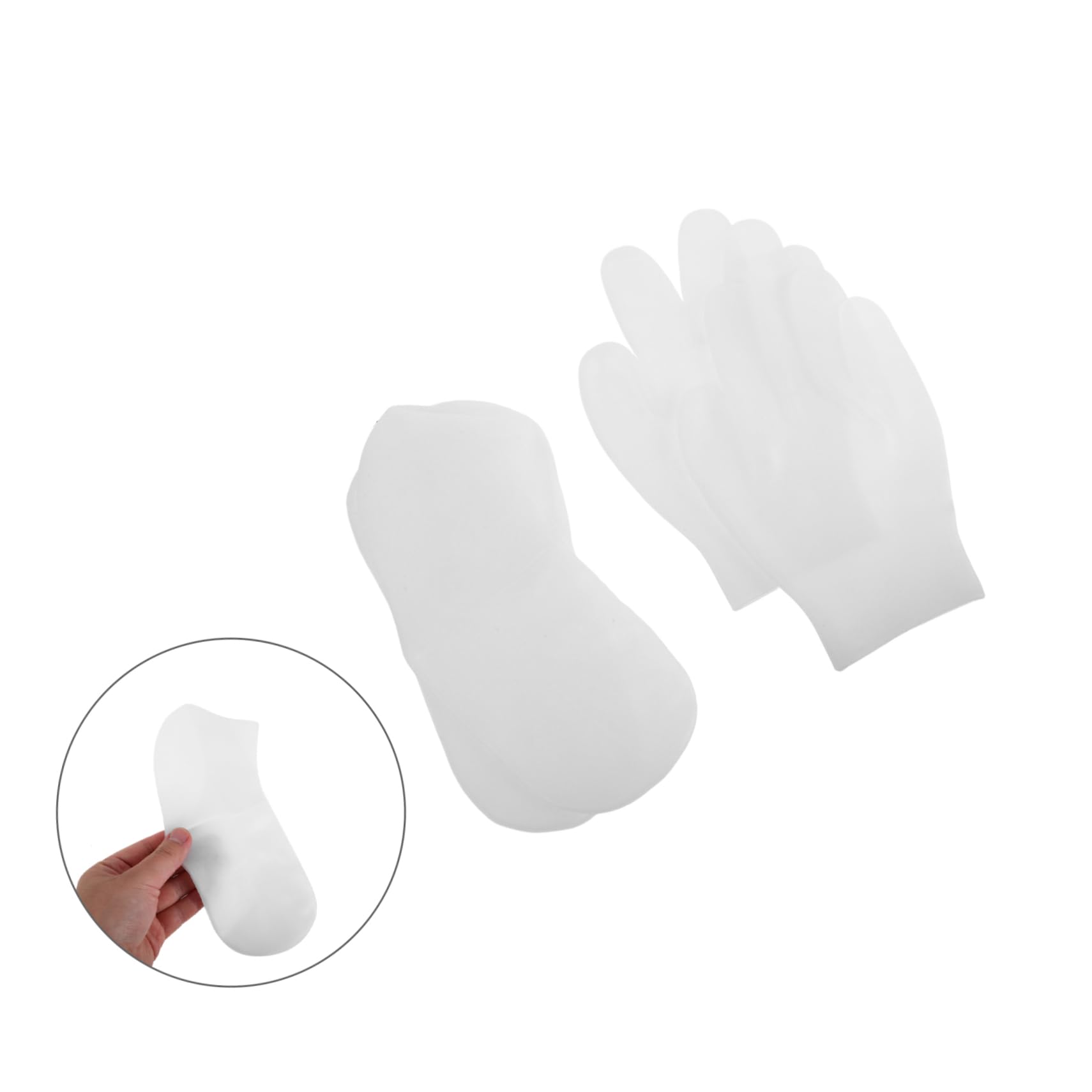 NOLITOY 8piezas Fundas de Silicona para Pies y Manos Secas Calcetines Hidratantes de Gel Reutilizables Cuidado Pies Guantes de Spa para Manos Casa