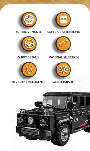 Image of Kids Car Blocks Set (316 Pieces) Highly Detailed Car Model With Guidebook Learning & Educational TOY Play Set