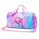Bolsa Sacola Infantil Viagem Passeio Meninas Escolar Criança Balé Natação Sereia Unicórnio Rosa Lilás Atividades Ombro Alça (Sereia)