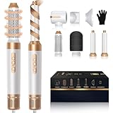 SCZND 7 in 1 Hair Styler Hot Air Brush Air Styler Magic Styler 1400W Airstyler Hair Dryer Brush Hair Curler Thermal Brush Straightener Air Hair Styler Women Hair Styling Gifts for Mothers Day