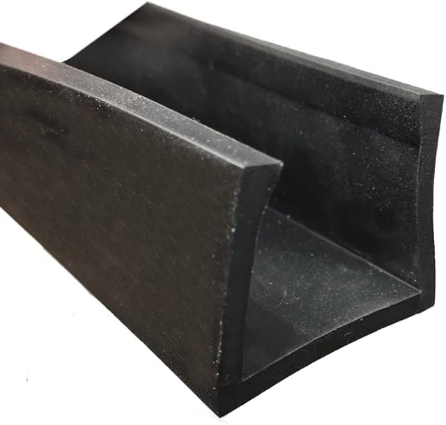 Square Edge U section EPDM black rubber car edge protective trim 27mm x 31mm fits 25mm