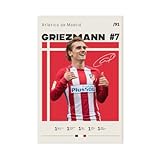 SFQQE Antoine Griezmann-Poster auf Leinwand, Schlafzimmer, 