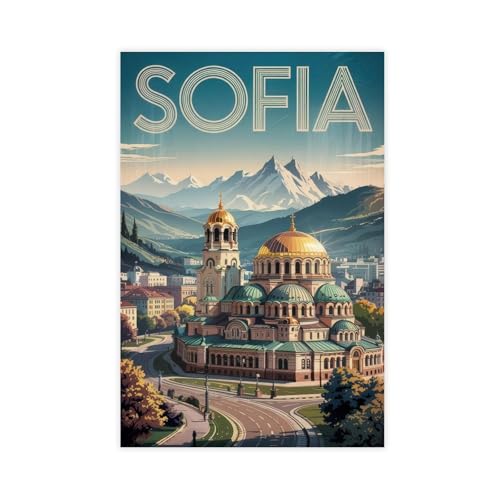 Poster de voyage Sofia sur toile, l'art mural poétique pour évader l'esprit depuis son salon