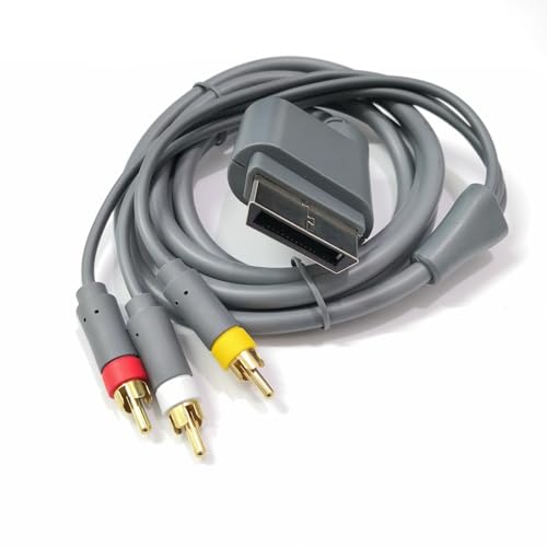 Cabo Xenocam de substituição Xbox360 AV de 1,8 m, cabo de áudio e vídeo HD, cabo de saída AV/TV para