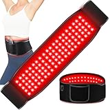 Red Light Therapy for Body, 660nm&850nm Red Light Therapy Belt, 5 Gears 9 Timers Remote Control, Near Infrared Light Therapy Belt Wrap with Pulse for Back Waist Muscle Pain Relief
