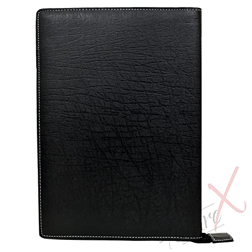 Image of FUTURE X Multipurpose Leatherette Professional File Folders for Certificates, Documents Holder, Portfolio, Executive File Legal Size Documents Holder with 20 Leafs for Men and Women (Black)