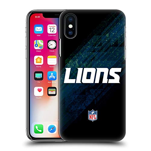 Carcasa rígida fina iPhone XS con impresión de alta fidelidad Detroit Lions