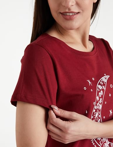 Image of Amazon Brand - Symbol Women Cotton T-Shirt and Jogger Night Suit | Two Piece Set| Regular Fit (Available in Plus Sizes)