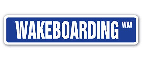 Cortan360 Wakeboarding Street Sign Surfer surf Wake Board Wakeboarder 8\" Sticker Decal