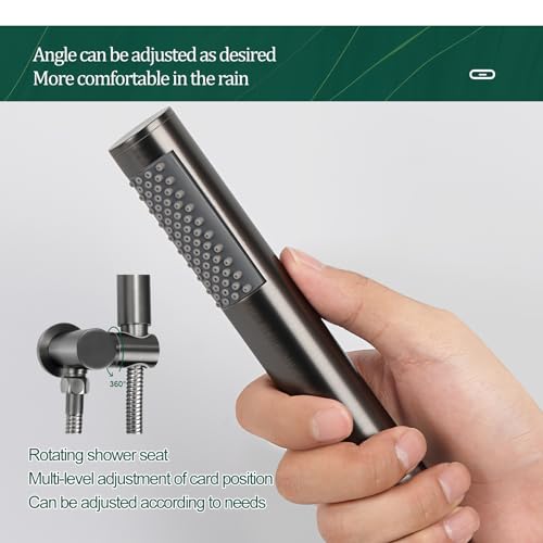 Ensemble de douche à effet pluie luxueux et robinet chrome haute finition