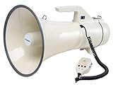 megafono 100w Medidas (la x an); 46 x 29,5cm, peso: aprox. 1,9kg, color: blanco, incl. correa
