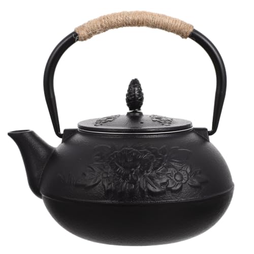 Bouilloire en fonte noire 900ml légère | Théière infuseur design