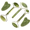 Jade Gua Sha Facial Massager Set – 5 in 1 Skin Care Tools With Roller and Massager