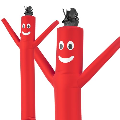 Image of LookOurWay Air Dancers Wacky Waving Inflatable Tube Man Attachment - 7 Feet Tall Advertising Air Dancer Waving Man Inflatable Tube Guy - Blower Not Included - Red