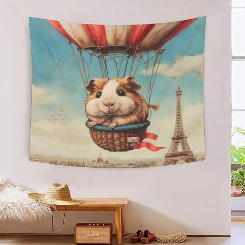 Tapisserie cochon d'Inde effet 3D pour creer une ambiance chaleureuse dans votre salon