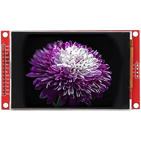 Fafeicy LCD Bildschirmmodul, TFT 3,5-Zoll-SPI-Serie 480 x 320 ILI9488 LCD-Modul, HDMI Elektronisches Zubehör, mit Speicherkartensteckplatz (Ohne Berührung) Cover