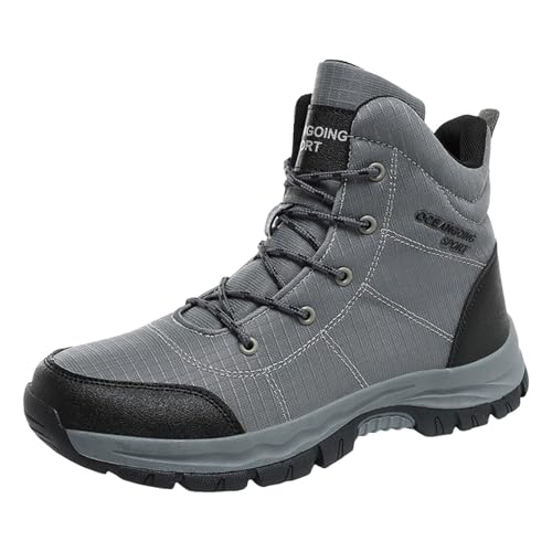 Scarpe Trekking Uomo,Scarpe Trekking Uomo Estive, Caccia Scarponi da Montagna e Passeggio Impermeabili Scarponcini Leggere Traspiranti per Camminata Escursionismo Trail Hiking Grigio 48