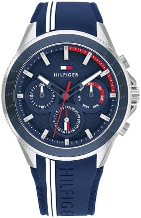 Tommy Hilfiger 1791859 Multifunktions-Quarzuhr für Herren mit bla...