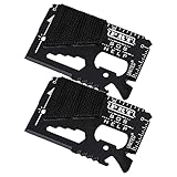 XiXiRan 2 Stück Kreditkarte Multifunktionale Tasche Jagd Messer Outdoor Sport Camping Wandern SOS Überleben Rettungs Notfall Werkzeuge Multi-Tool