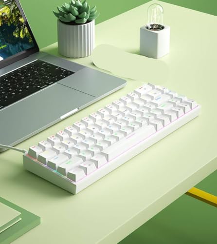 m[gubNƃfXNgbvԂƒF̃XCb`̂߂̃jo[TLL[{[hzbgXbv\ȃRpNgfUC(White two-piece set)