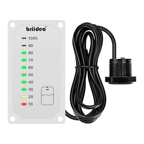 Image of briidea RV Tank Sensor Monitor Panel, RV Water Tank Level Monitor with LED Indicator, Allow You to Replenish The Water Tank in Time, Powered by 7-32V DC, Ideal for RV Motorhome Caravan