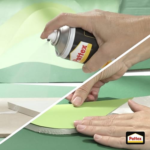 Miniatura 6 de Pattex Contact Spray, Cola De Contacto Permanente, Pegamento Spray De Base Disolvente, Pegamento Fuerte Para Trabajos De Bricolaje Y Reparación, 1 Bote X 400 Ml