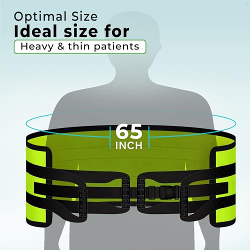 Image of OTICA Patient Lifting Belt 57x14 in with Handles & Safety Buckle (Green)