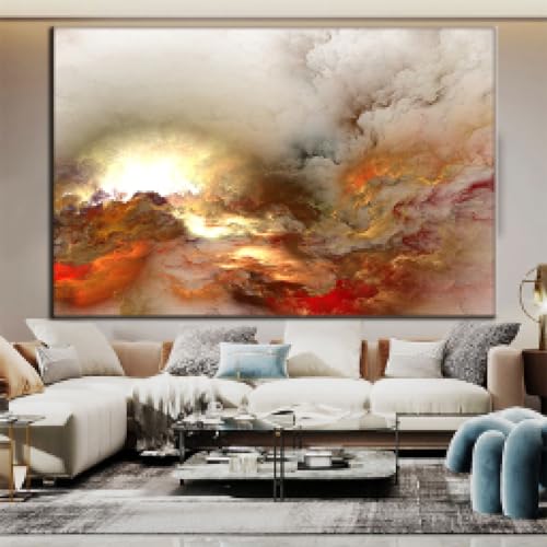 Toile peintures paysage abstrait jaune pour égayer un mur vide et triste