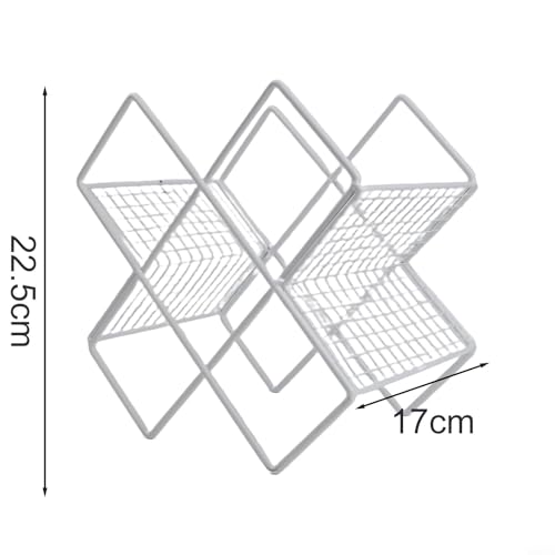Casier à vin moderne en fer blanc support chic et horizontal pour bouteilles