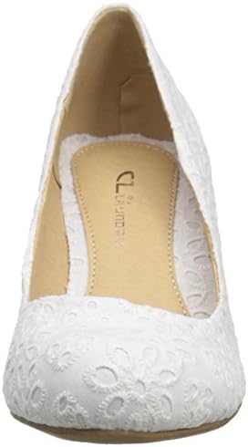 CL by Chinese Laundry womens Nanette Patent pumps shoes, White Eyelet, 8.5 US | Image 1