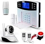 Alarma Hogar AZ017-2 gsm Castellano sin cuotas para casa. Facil instalación. Asistencia telefónica en Castellano. App con Control Remoto SMS. Facil configuración. Protección y Seguridad hogar (Kit 5)