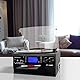 DIGITNOW! Plattenspieler mit Bluetooth, USB-Plattenspieler und Codierungsfunktion, klassischer CD-Player mit FM-Kassette, 3 Geschwindigkeitsstufen, 33/45/78 U/min, integrierte Lautsprecher,