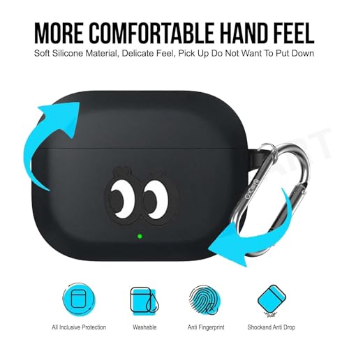 Image of Soft Silicone Case Cover Compatible for Nord Buds 3r (2025) -Black Eye