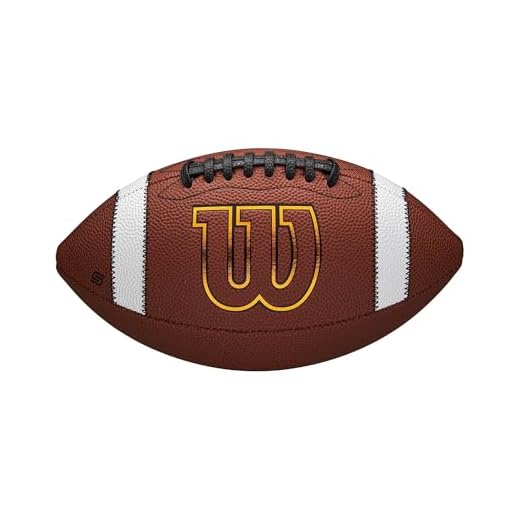 Wilson GST SpeedSkin Football, Mit Außenhülle aus Leder und ACL-Präzisionsschnürung, Für verbesserten Grip und präzise Würfe, Farbe: Braun, Offizielle Größe