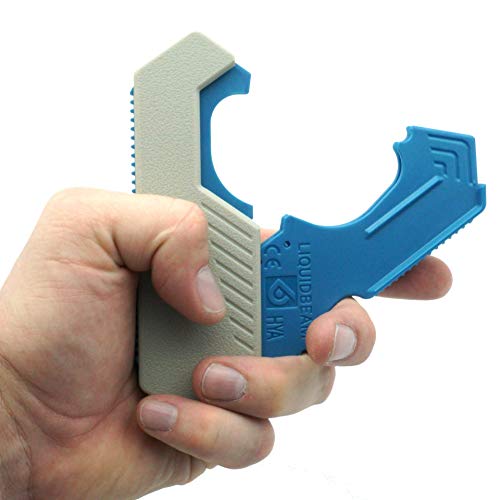 Berührungsfreier Türöffner mit verdeckten Kontaktflächen - AMIRA - Hygienisch. Sicher. Greifen. Drücken. - Farben: Hellgrau/Blau