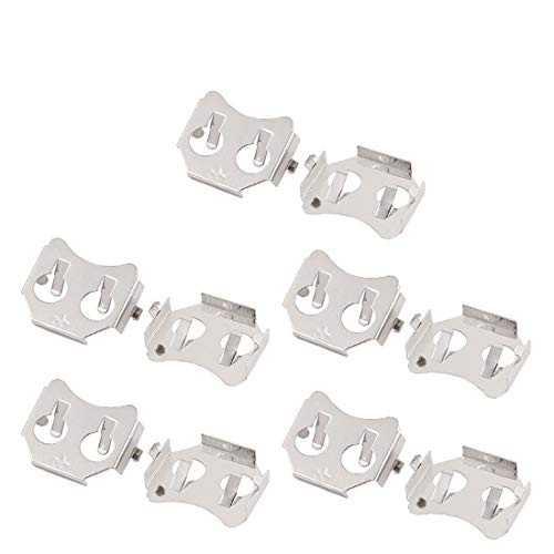 Batería botón de litio CR1220/CR1225 10 piezas plateadas miniatura 1