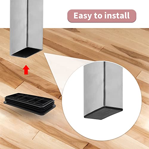 Bouchons rectangulaires en plastique Flyshop 100x200mm à ailettes pour insertion robuste