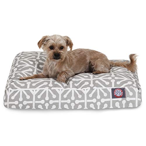 Gray Aruba Small Rectangle Indoor Outdoor Pet Dog Bed With Removable Washable Cover By Majestic Pet Products #TOP23