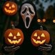 Scream Maske Mit Leuchtenden Gruselhandschuhen, Gruselige Halloween Ghost Maske Für Erwachsene, Horror Kostüm Zubehör Für Partys Und Veranstaltungen, 2-Teiliges Set