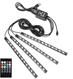Car LED Strip Lights Christmas, 4Pcs 48 LED...