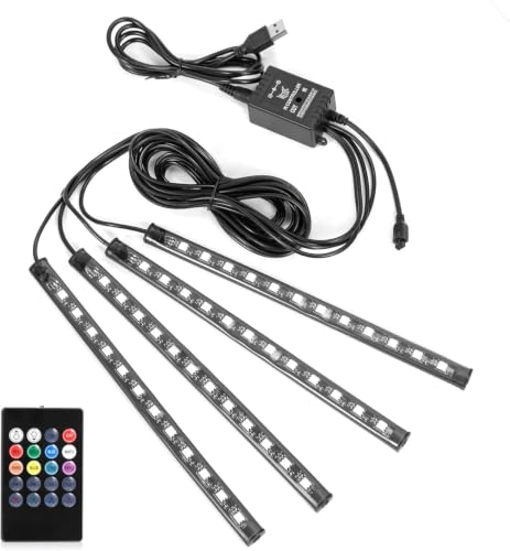 Car LED Strip Lights Christmas, 4Pcs 48 LED...