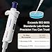 4E's USA Lab 10-100μL Pipette: Single-Channel Adjustable Micropipette with Color-Coded Top (Dark Blue), 4 Digit Display, Universal Tip Cone, High Accuracy, ISO8655 Calibrated & Lower Part Autoclavable