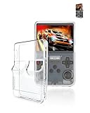BOVUGAC Case for ANBERNIC R36S Retro Handheld Game Console, TPU Soft Protective Shockproof Cover for ANBERNIC R36S Flip Portable Handheld Game Console-Clear