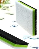 3IN1 Aquarium Filter Sponge Foam Pads - Activated Carbon Matten Filter Media For 20 Gallon Betta Fish Tank Supplies, Brine Shrimp Coarse Sponge Bio Filter Sheet - Tetra Filter Sponge Accessories