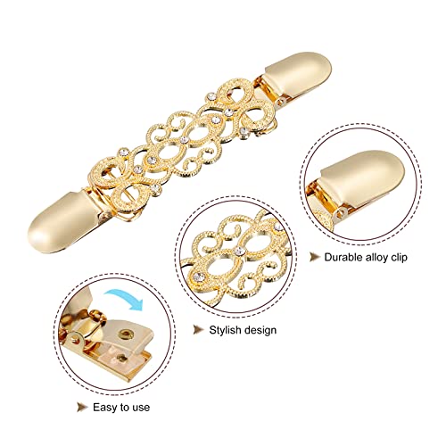 Image of uxcell Retro Sweater Clips Vintage Dress Clips Back Cinch Clip Cardigan Collar Clips Scarf Clips Shawl Clasps
