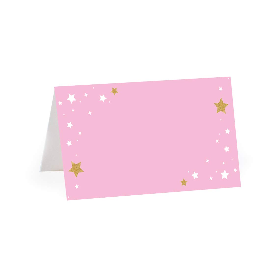 Andaz Press Twinkle Twinkle Little Star Pink Wedding Collection, Printable Table Tent Place Cards, 20-Pack